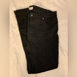 Madewell - Curvy High Rise Straight Leg Black Jeans - 33 petite